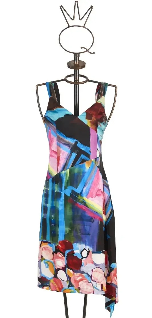 Save The Queen: A Splash Of Roses Asymmetrical Dress (1 Left!)