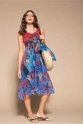Maloka: Color Of Picasso Gypsy Beauty Art Midi Sundress