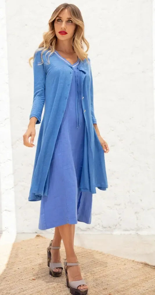 Maloka: Flared Linen Maxi Cardigan (More Colors!)