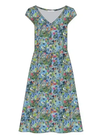 Maloka: Circus Fantasy Art Tied Waist Flared Sundress