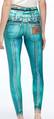 IPNG: Love Me Criss Cross Denim Illusion Legging