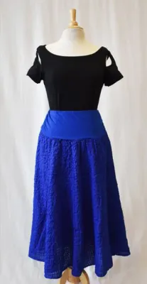Luna Luz: Tied &amp; Dyed Seersucker Cotton Skirt