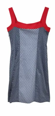 Paul Brial: Dancing Trees Color Contrast Poplin Mini Dress (1 Left!)