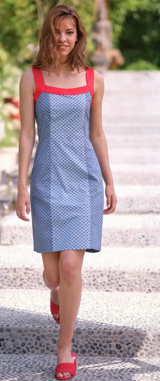 Paul Brial: Dancing Trees Color Contrast Poplin Mini Dress (1 Left!)