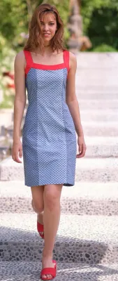 Paul Brial: Dancing Trees Color Contrast Poplin Mini Dress (1 Left!)