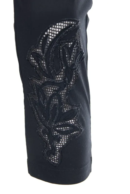 Les Fees Du Vent Couture: Midnight Orchid Cropped Pant