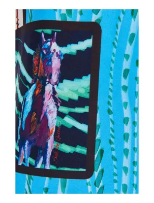 Save The Queen: Purple Unicorn Crepe Printed Maxi Dress
