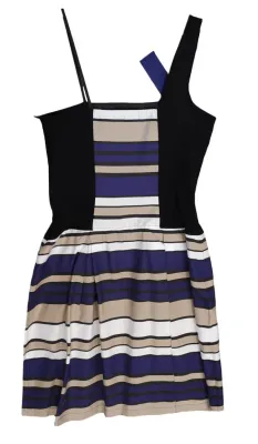Paul Brial: One Shoulder Flared Cocktail Dress