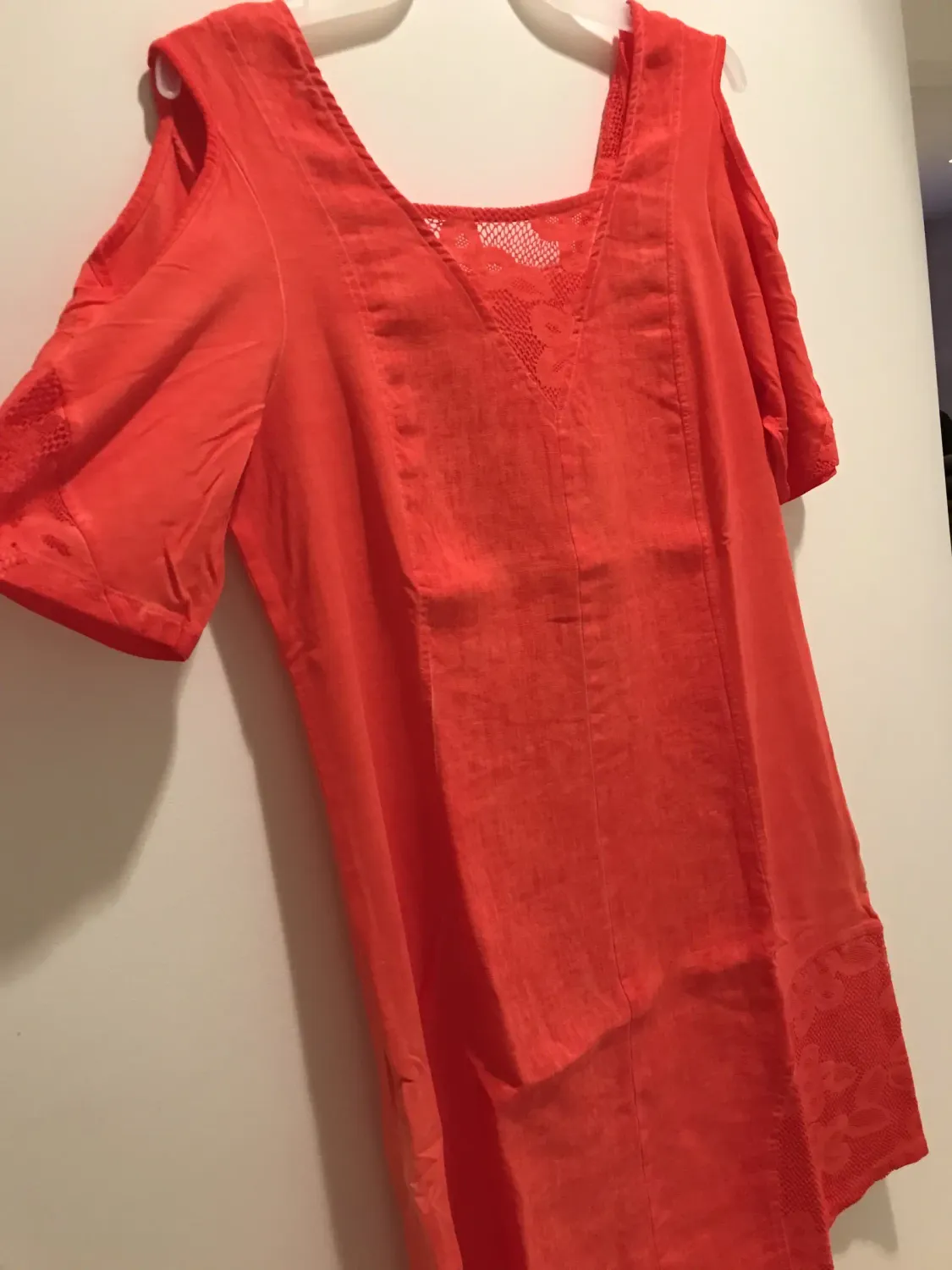 Maloka: Cutout Shoulder Princess Seam Linen Stretch Dress