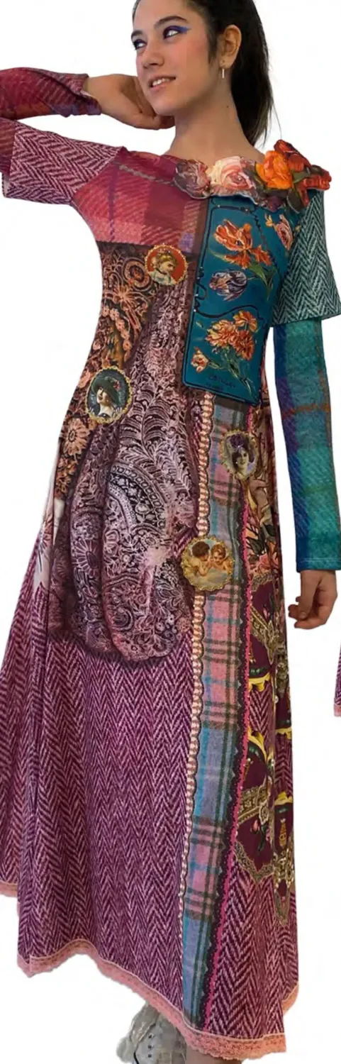 IPNG: Mood Flavour Tweed Illusion Cameo Dress