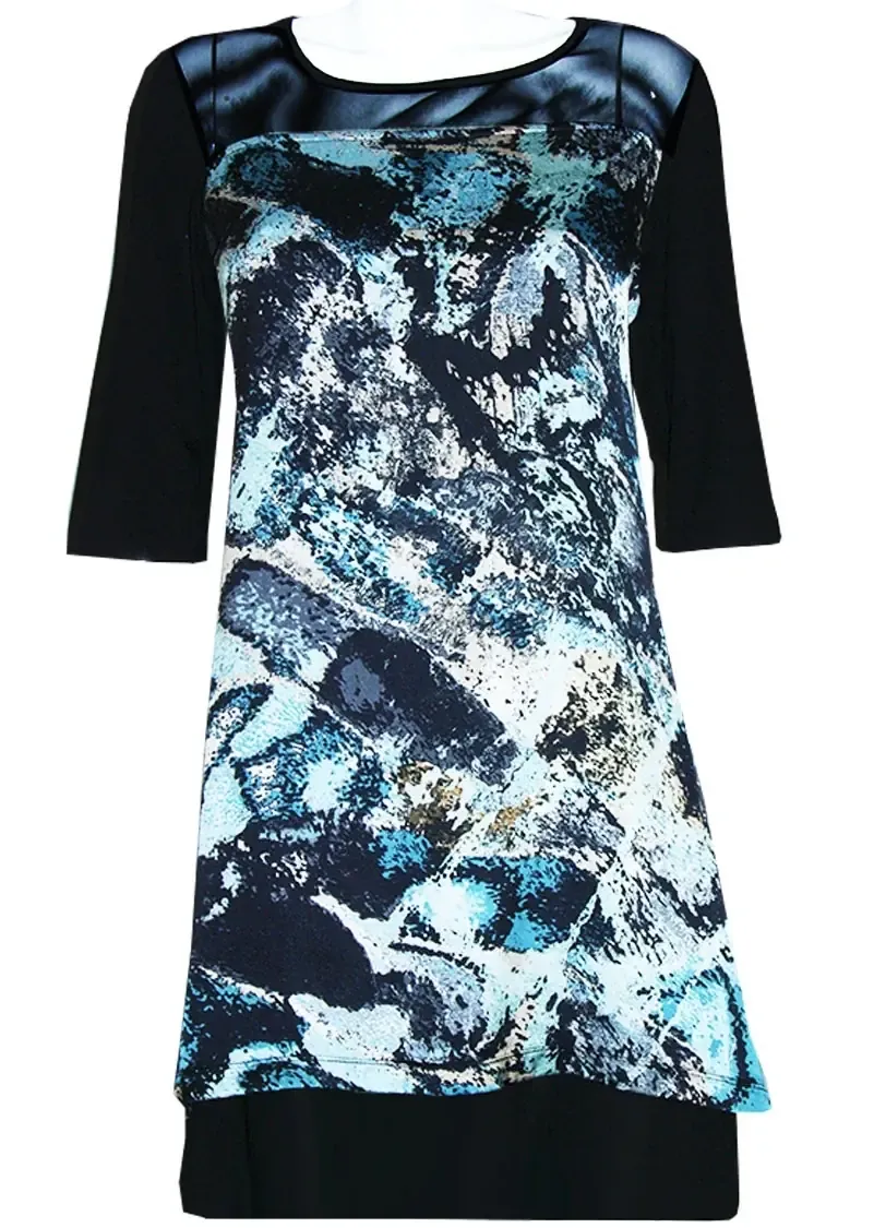 Double Jeu Paris: Matte Frosting Dress (Blue &amp; Pink Front)