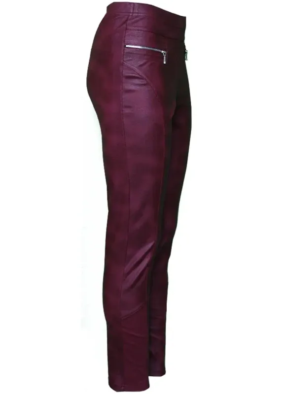 Double Jeu Paris: Bad Boy Bordeaux Tregging (Suede Feel, Colors Vary)