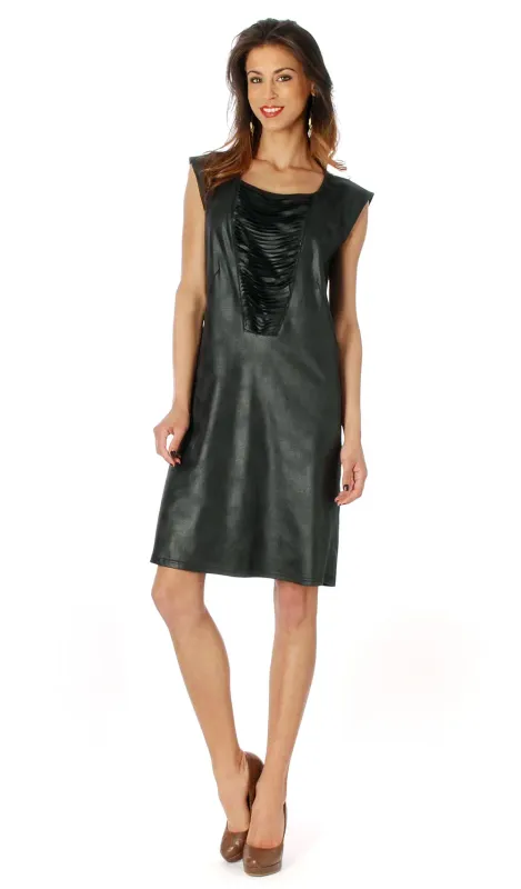 Femme Je Vous Paris: Midnight Suede Sexy Dress