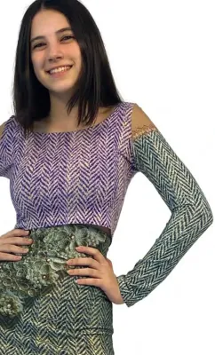 IPNG: Mood Flavour Tweed Illusion Mini Shirt (Comes In 2 Lengths!)