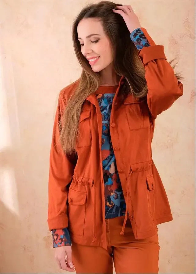 Paul Brial: Fancy Footprint Multi-Pocket Vegan Suede Jacket