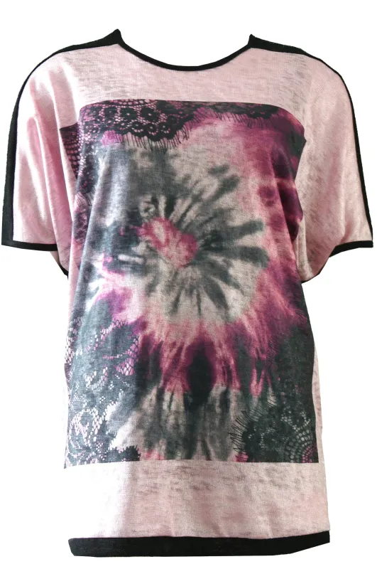 Double Jeu Paris: Platinum Sparks Cotton Knit Tunic