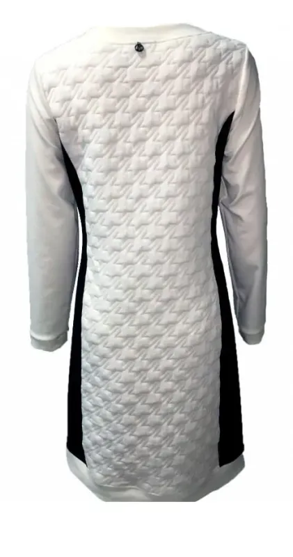 Maloka: Color Contrast Quilted Pocket Dress