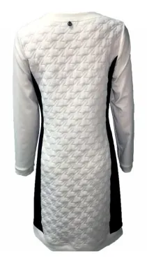 Maloka: Color Contrast Quilted Pocket Dress