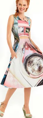 IPNG: Vitamin Sea Back Zip Illusion Midi Dress