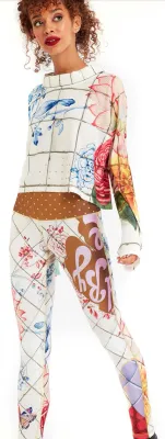 IPNG: Ocean Washed Tiled Illusion Blouse T-Mini