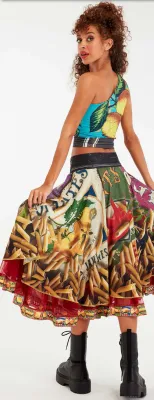 IPNG: Taster's Team One Shoulder Reversible Limoncello Blouse