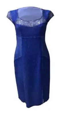 Maloka: Striking Linen Stretch Midi Dress