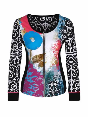 Simply Art Dolcezza: Bali 1 Redux Abstract Art Zip Up Jacket