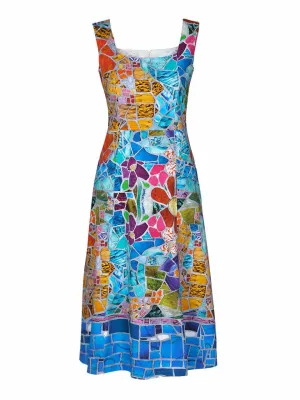 Simply Art Dolcezza: Floral Landscape abstract Art Midi Dress