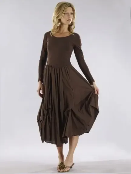 Luna Luz: Tied &amp; Dyed Long Sleeve Dress