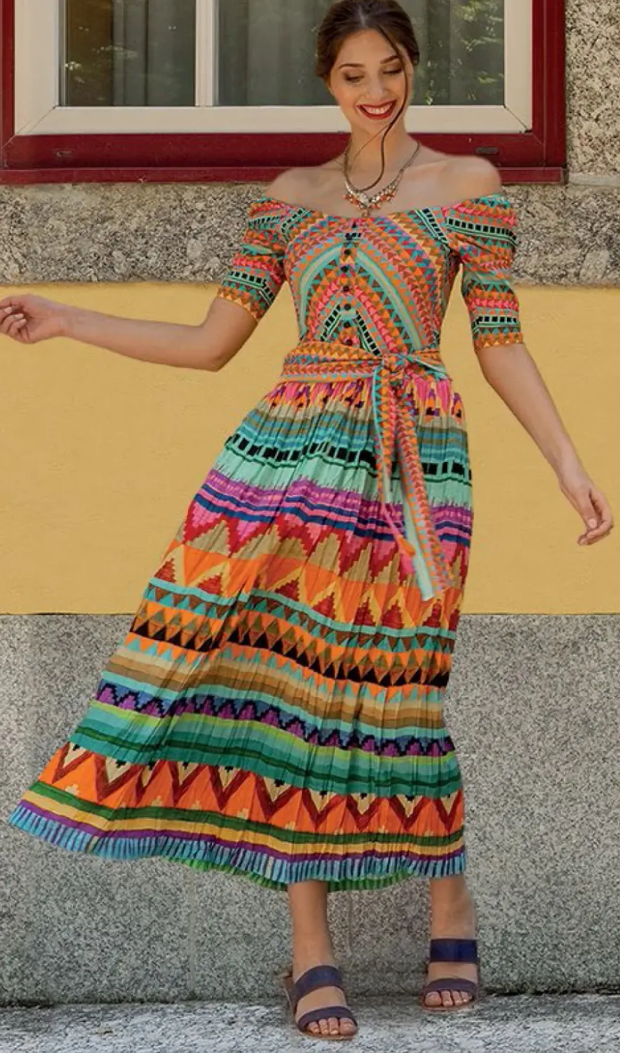 Paul Brial: Mi Vida Love off Shoulder Maxi Dress