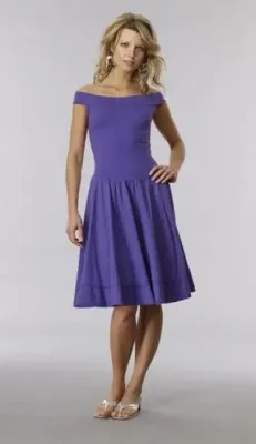 Luna Luz: Sleeveless off Shoulder Dress