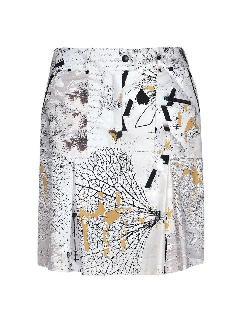 Dolcezza Sport: Hydrangea Flared Abstract Art Skort
