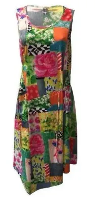 Maloka: Patchwork Of Sunflowers Slant Hem Sundress (More Colors!)