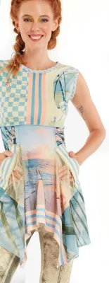 IPNG: Vitamin Sea Pocket Flared Illusion Tunic