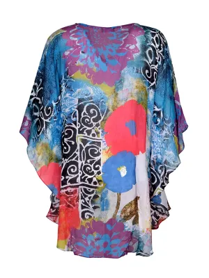 Beach Wear Dolcezza: Bali 1 Redux Abstract Art Beach Poncho
