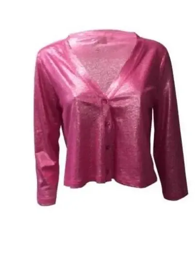 Maloka: Pink Gummy Linen Cardigan