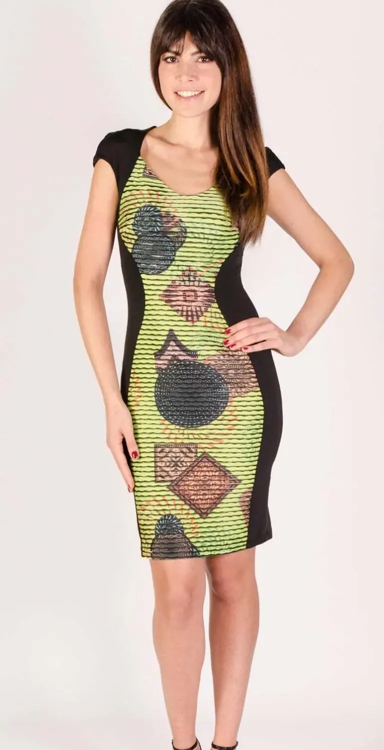 Eroke Italy: Stone Pink Color Block Dress