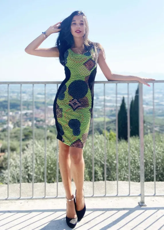 Eroke Italy: Stone Pink Color Block Dress