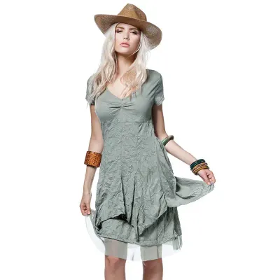 Maloka: Crinkled Cotton Crush Dress (More Colors!)