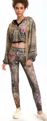 IPNG: Fortune In Flowerland Denim Illusion Legging