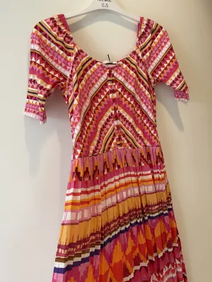 Paul Brial: Mi Vida Love off Shoulder Maxi Dress In Pink
