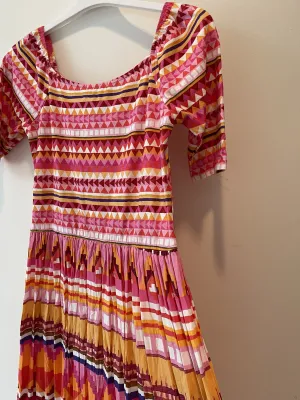 Paul Brial: Mi Vida Love off Shoulder Maxi Dress In Pink