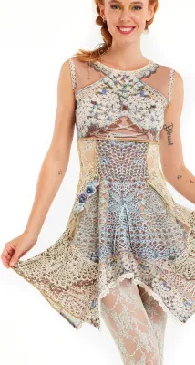 IPNG: Feelin Bloomy Knit Illusion Flared Tunic