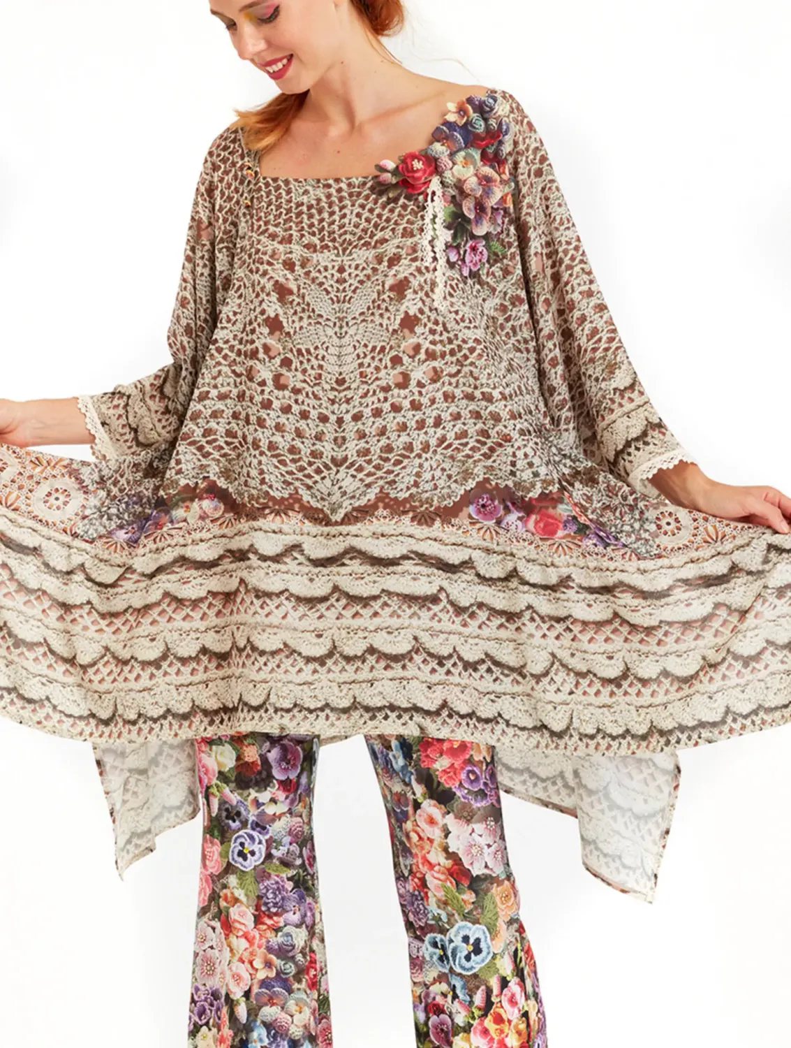 IPNG: Feelin Bloomy Knit Illusion Tunic