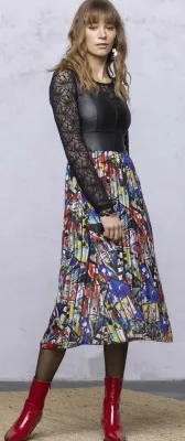 Maloka: The Many Faces Of Picasso Abstract Art Midi Dress