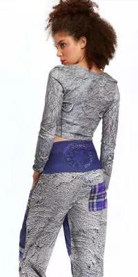 IPNG: Fall Conversations Illusion Shirt Mini In Grey (Comes in 2 Lengths!)