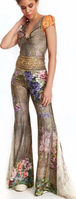 IPNG: Fortune In Flowerland Denim Illusion Comfort Pants