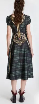 IPNG: Back To Black Tartan Zip Dress