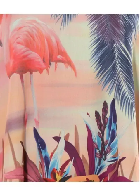 Smash! Spain: Wild Flamingo Asymmetrical Tunic (Almost Gone!)