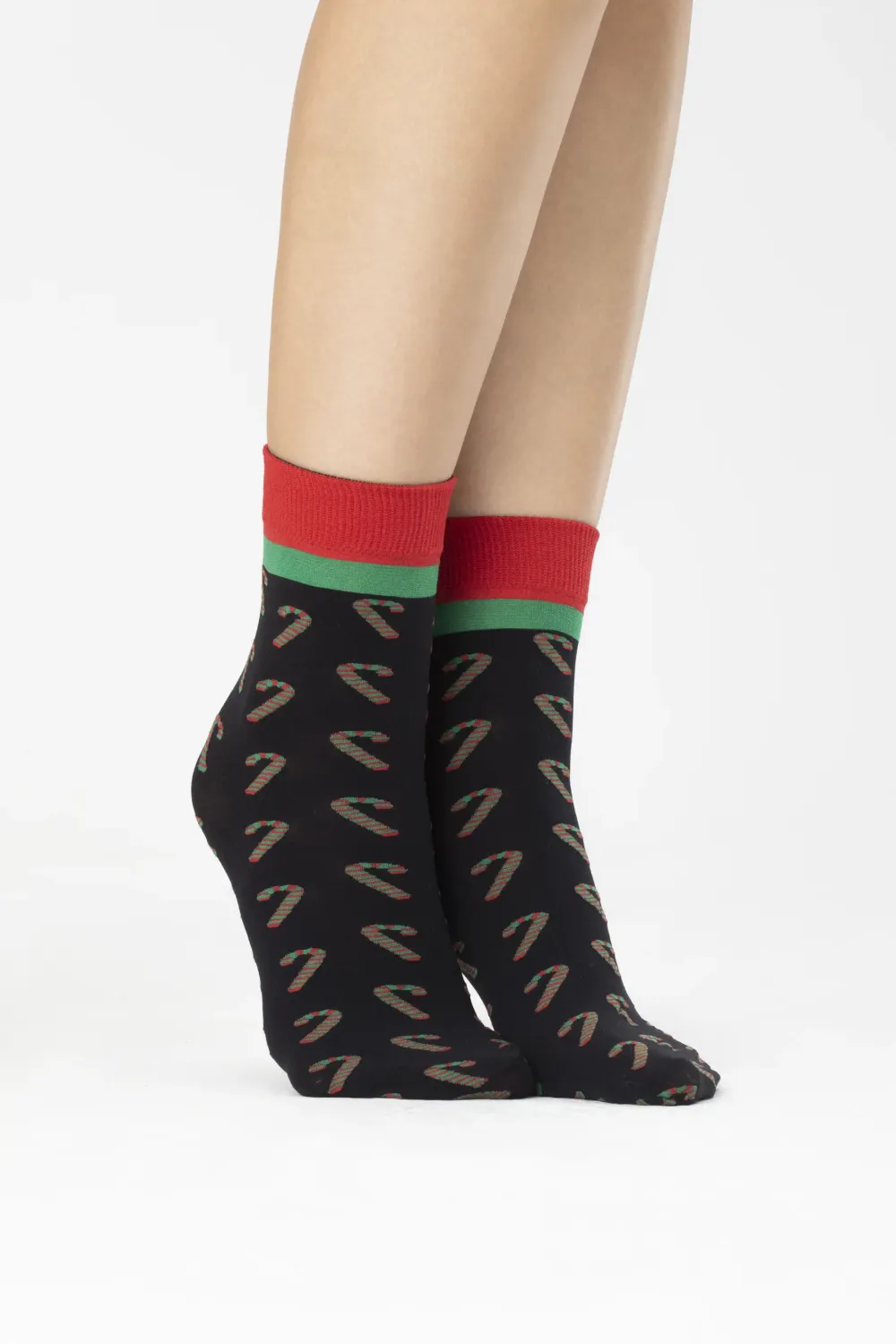 Fiore: Candy Cane 40 Denier Socks